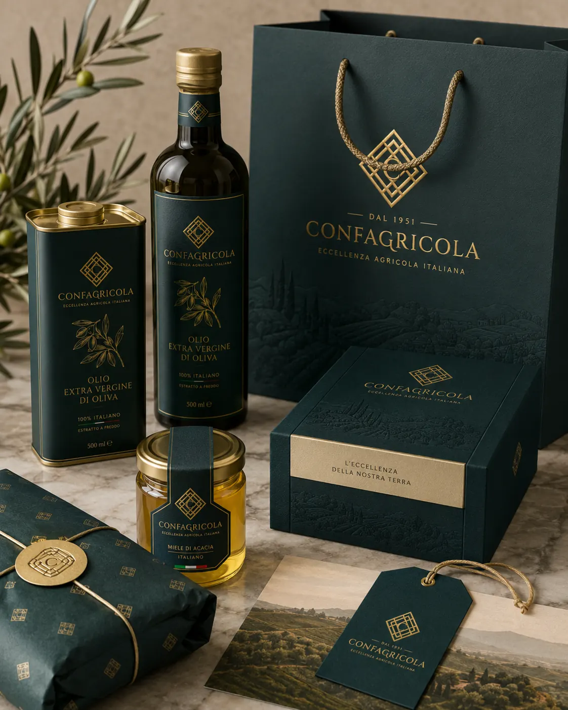 Sistema packaging Confagricola prodotti agricoli e alimentari